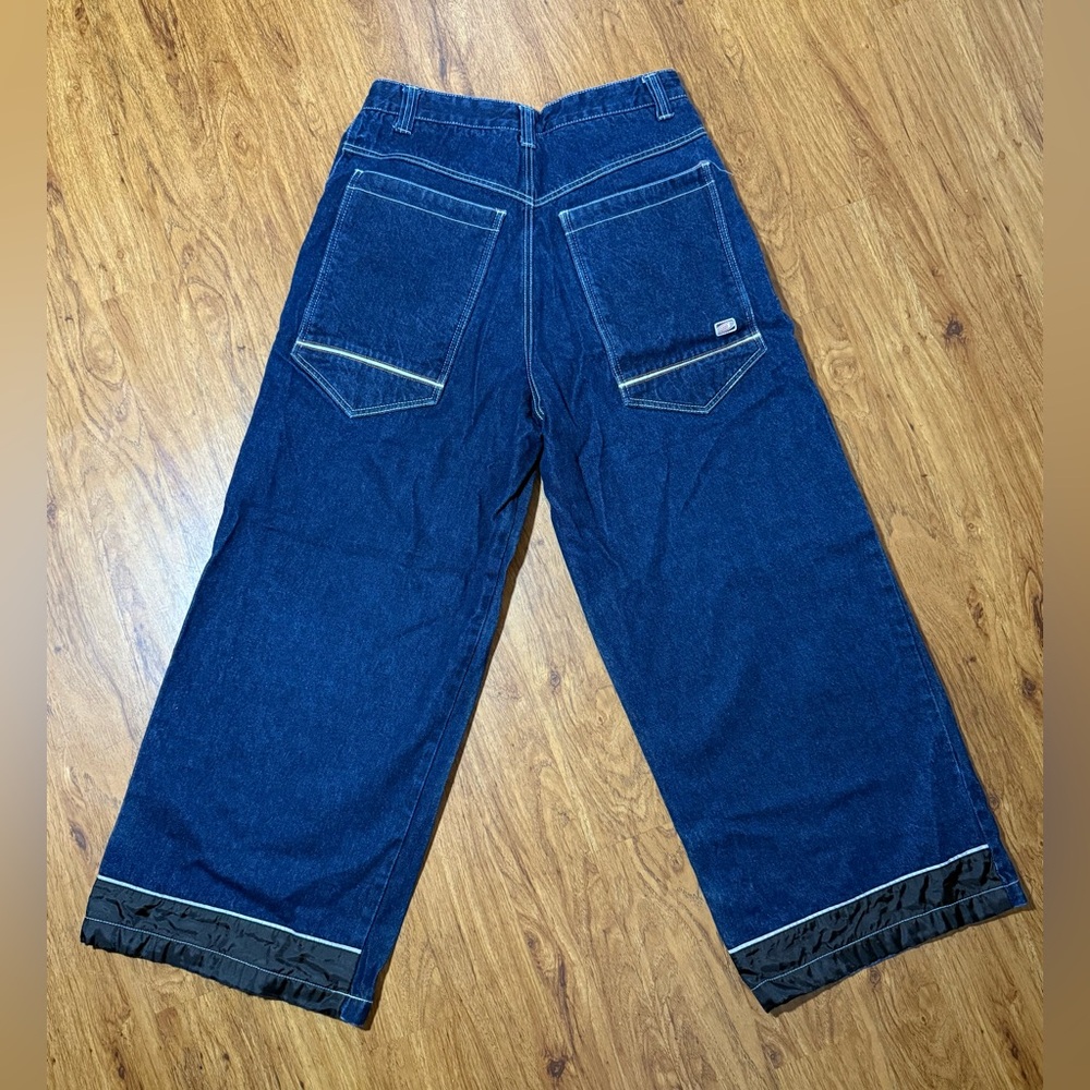 Vintage 90’s Y2K Breakdown Denim Baggy Jeans 33 Rave Skate Jnco Style Rare